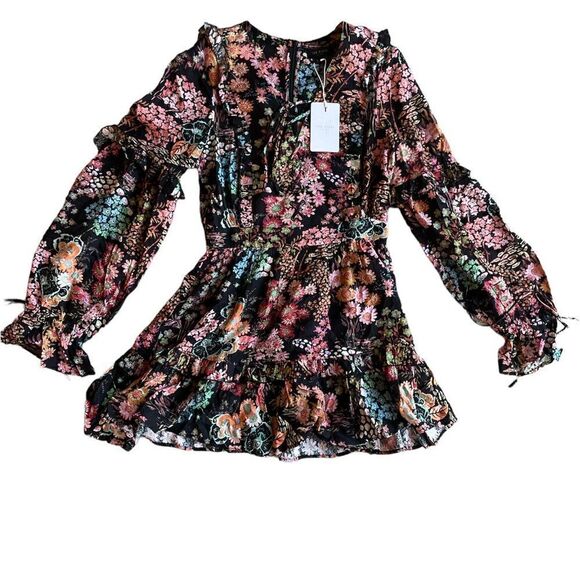 Ted Baker Hendria Ruffle-Trim Mini Dress Size 1 - Picture 10 of 13